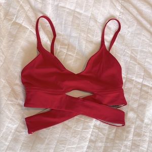 Red Lululemon Sports bra